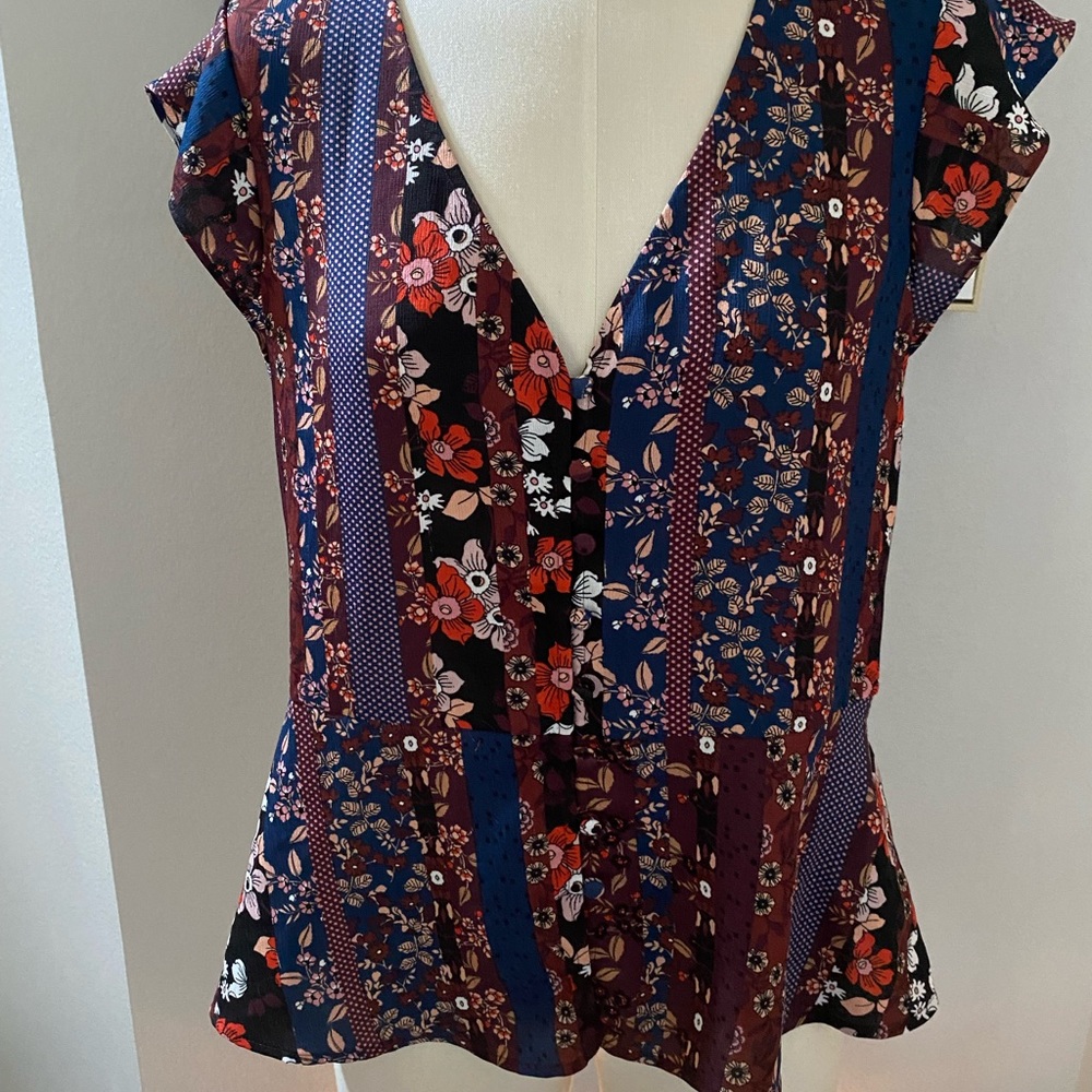 Sanctuary Boho Patchwork Blouse Size M - image 1